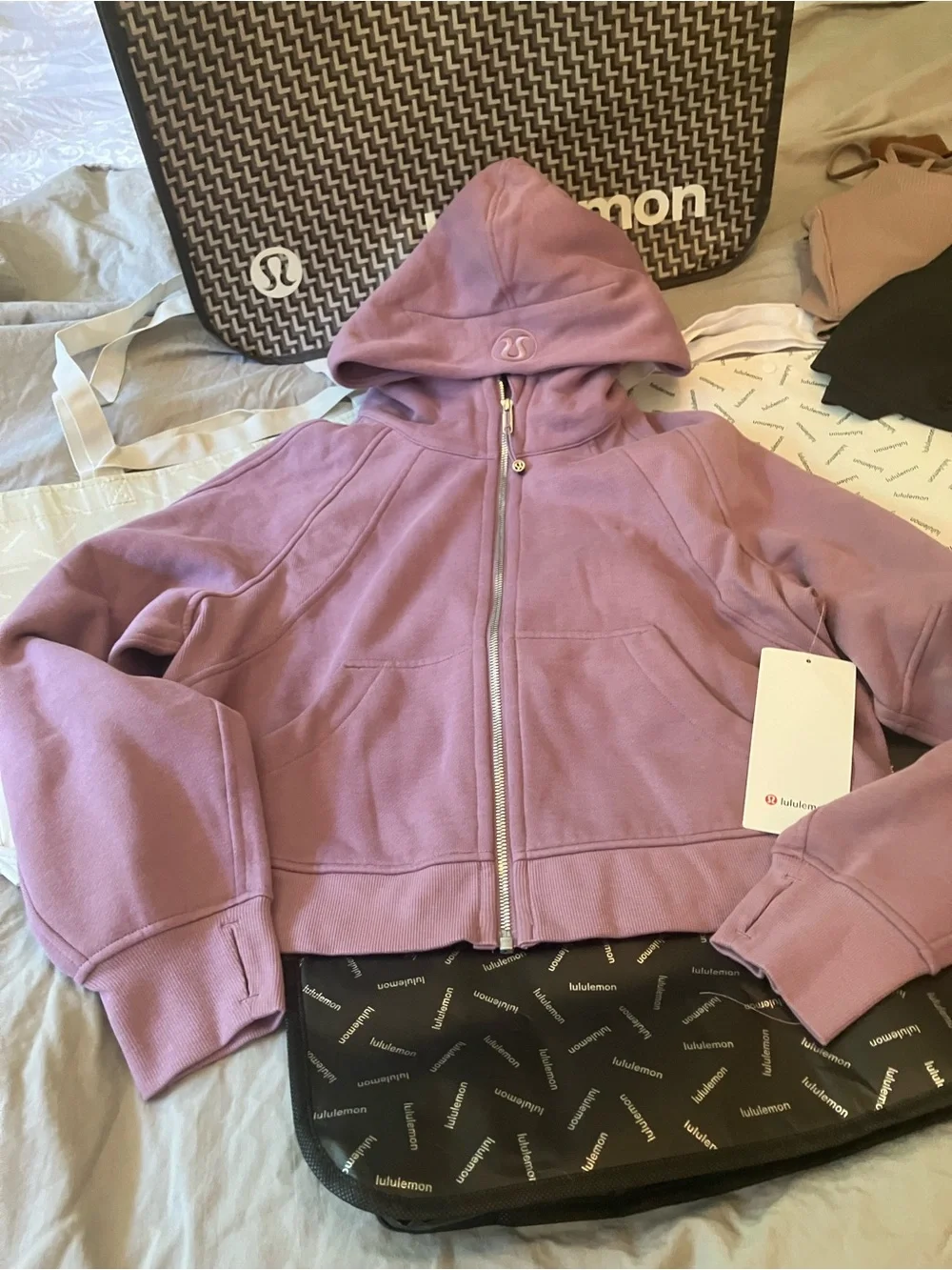 NWT Lululemon Scuba Oversized Full-zip Hoodie, XS/S, Lavender Lux/Mirror Silver